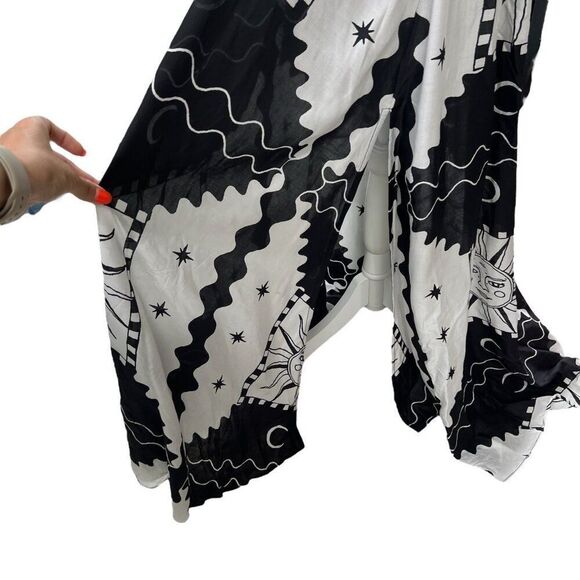 Anthropologie NWT Tigre Indigo Halter Sun Moon Celestial Maxi Dress Size Large P - Picture 7 of 15